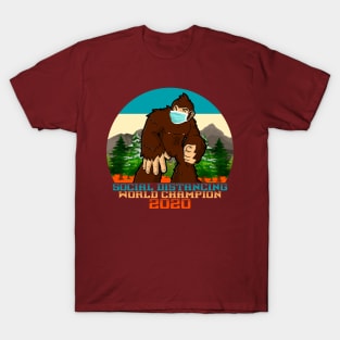 Bigfoot Social Distancing World Champion T-Shirt